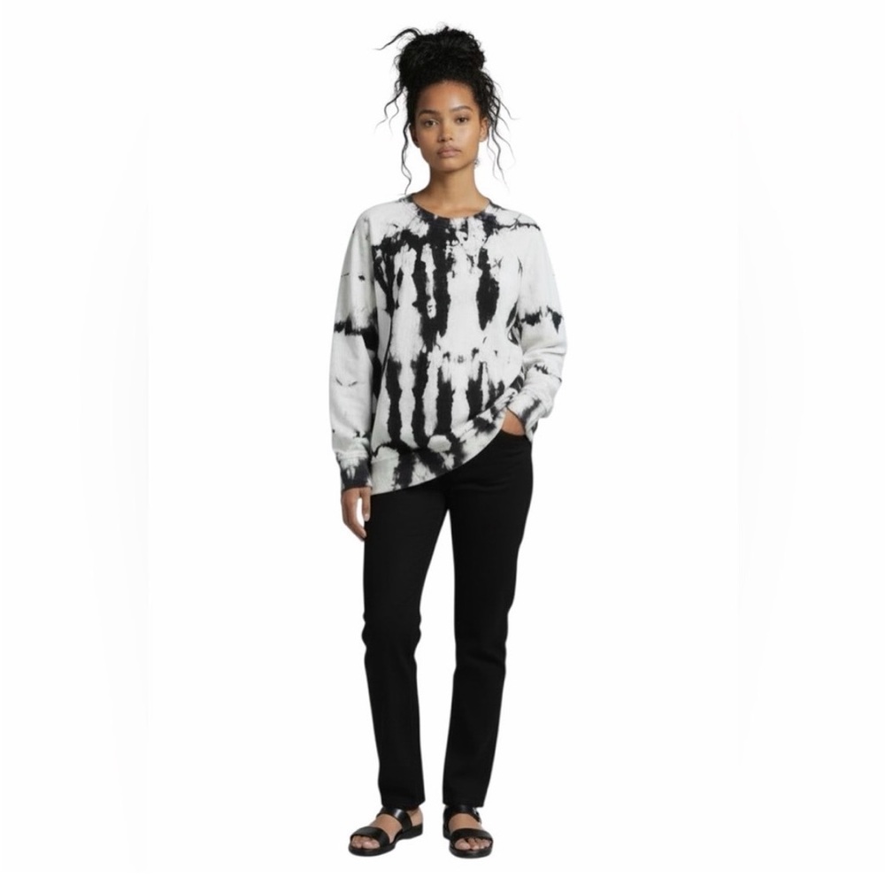 Pam & Gela Black and White Tie-Dye Sweatshirt